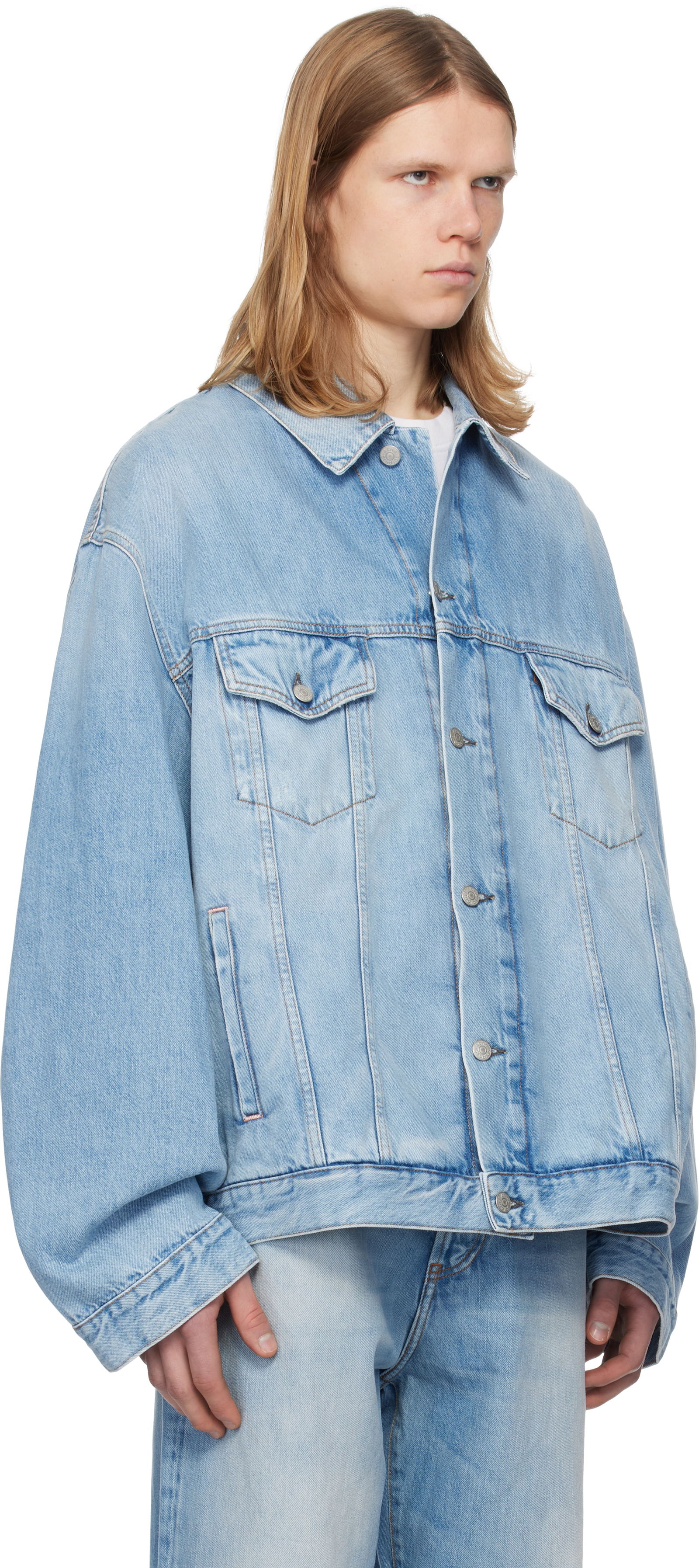 Blue Relaxed-Fit Denim Jacket