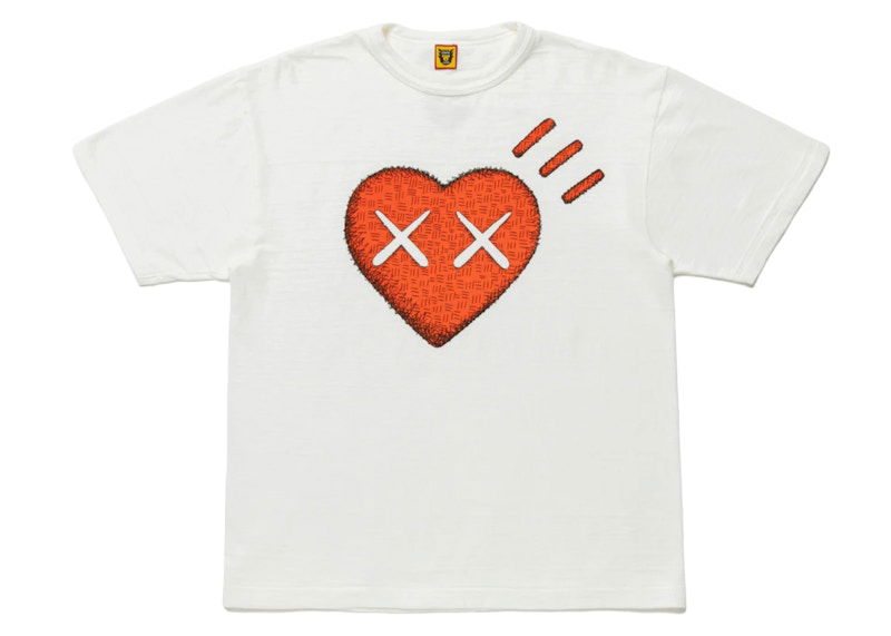 Tričko KAWS KAWS x Human Made Heart T-Shirt Biela | XX22TE008, 0
