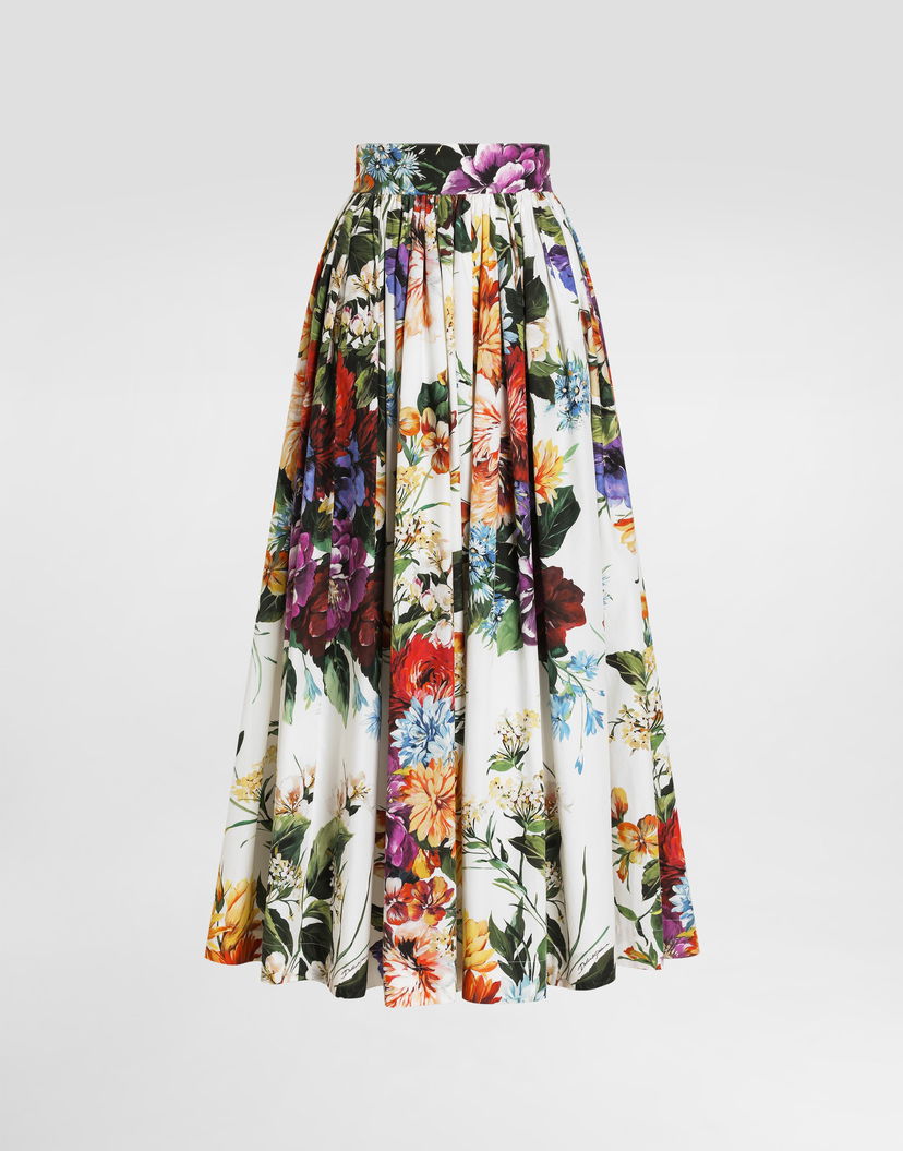 Sukňa Dolce & Gabbana Dolce & Gabbana Bouquet Flower-print Wide Skirt Rôznofarebný | F4C6QTHS5TRHA5PC
