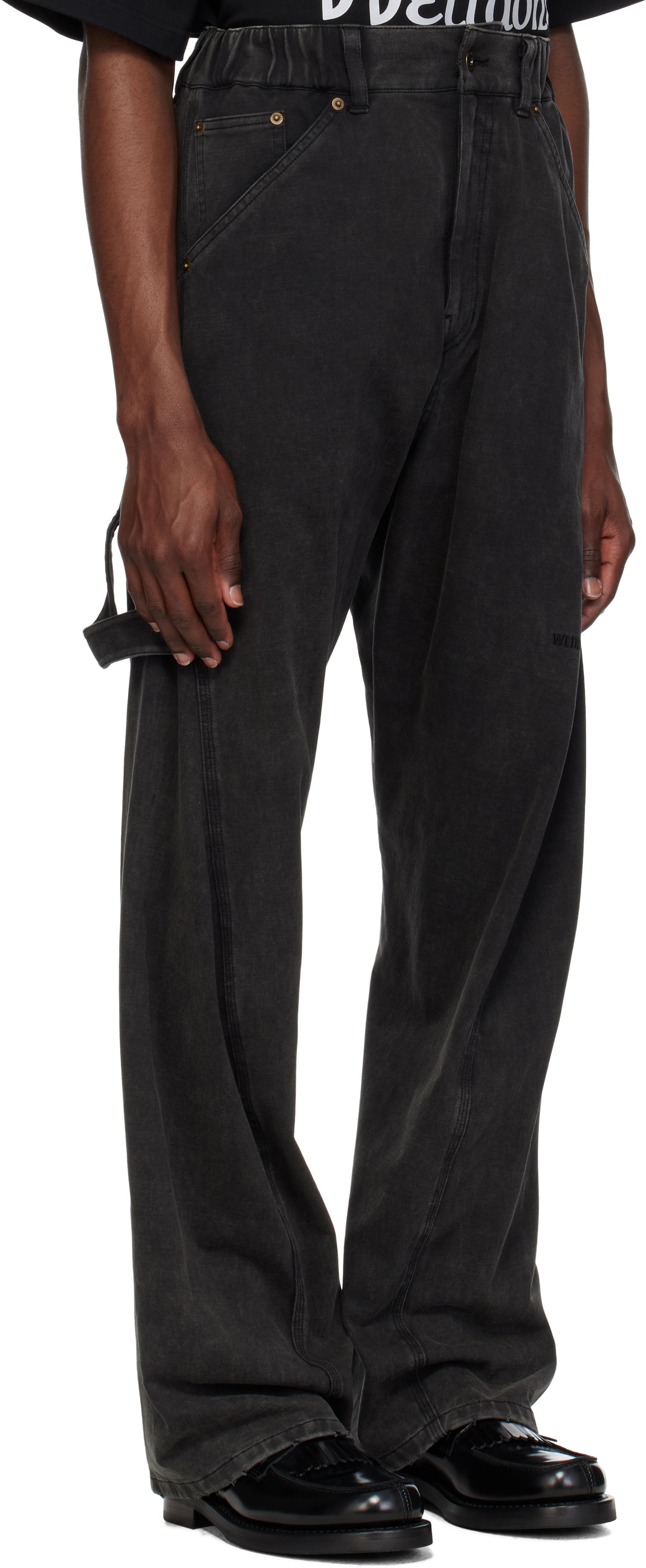 Cargo nohavice We11done We11done Twisted Work Trousers Čierna | WD-TA0-25-723-U-BK, 1
