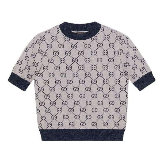 Sveter Gucci Gucci GG Lam Jacquard Top Šedá | 692717-XKB54-9071