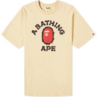 A Bathing Ape Men's Brush College T-Shirt Beige