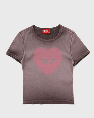 Crop Top Diesel Diesel Heart Graphic Crop T-Shirt Hnedá | A12836-0SQAD-7FG, 0