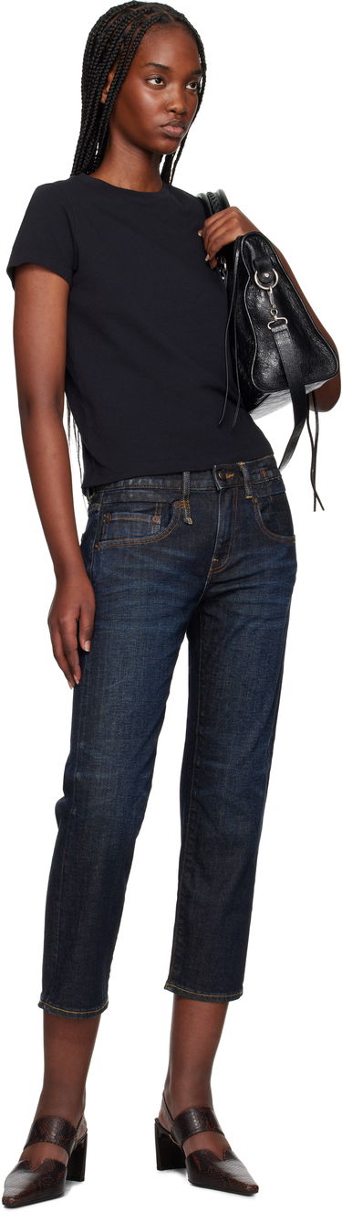 Džínsy R13 R13 Boy Straight Cropped Jeans Modrá | R13W0091-D099A, 3