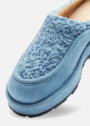Tenisky a topánky AXEL ARIGATO Pillow Frayed Denim Platform Mule Modrá | F3197001, 4