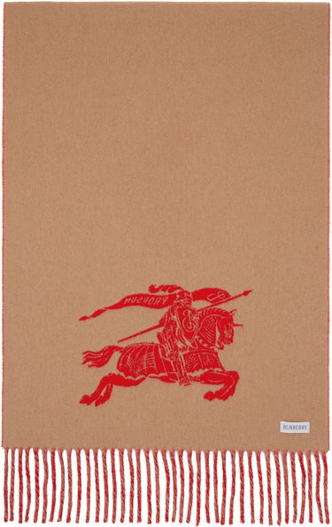 Šál Burberry Reversible Cashmere Scarf Červená | 8078786, 1