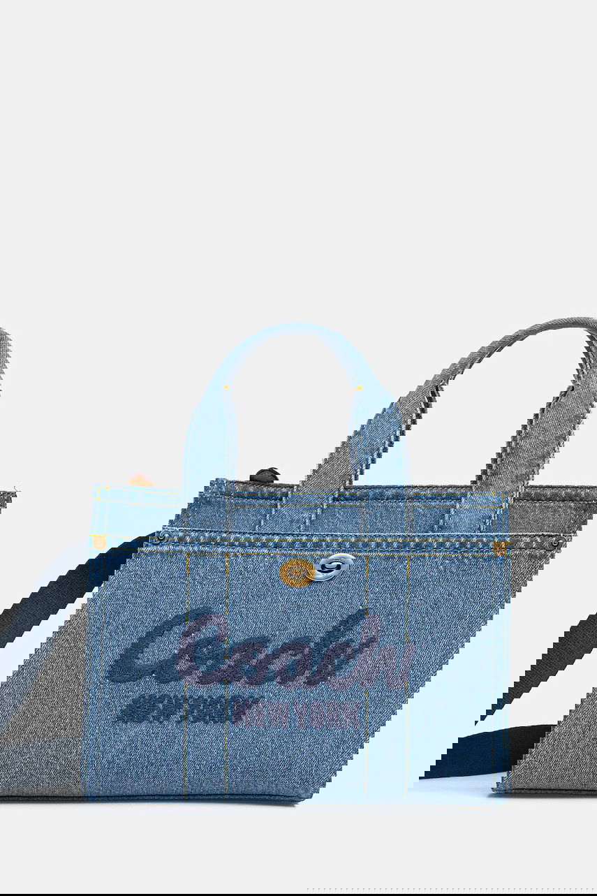 Tote bag Coach Coach Denim Field Tote Modrá | CR659, 0