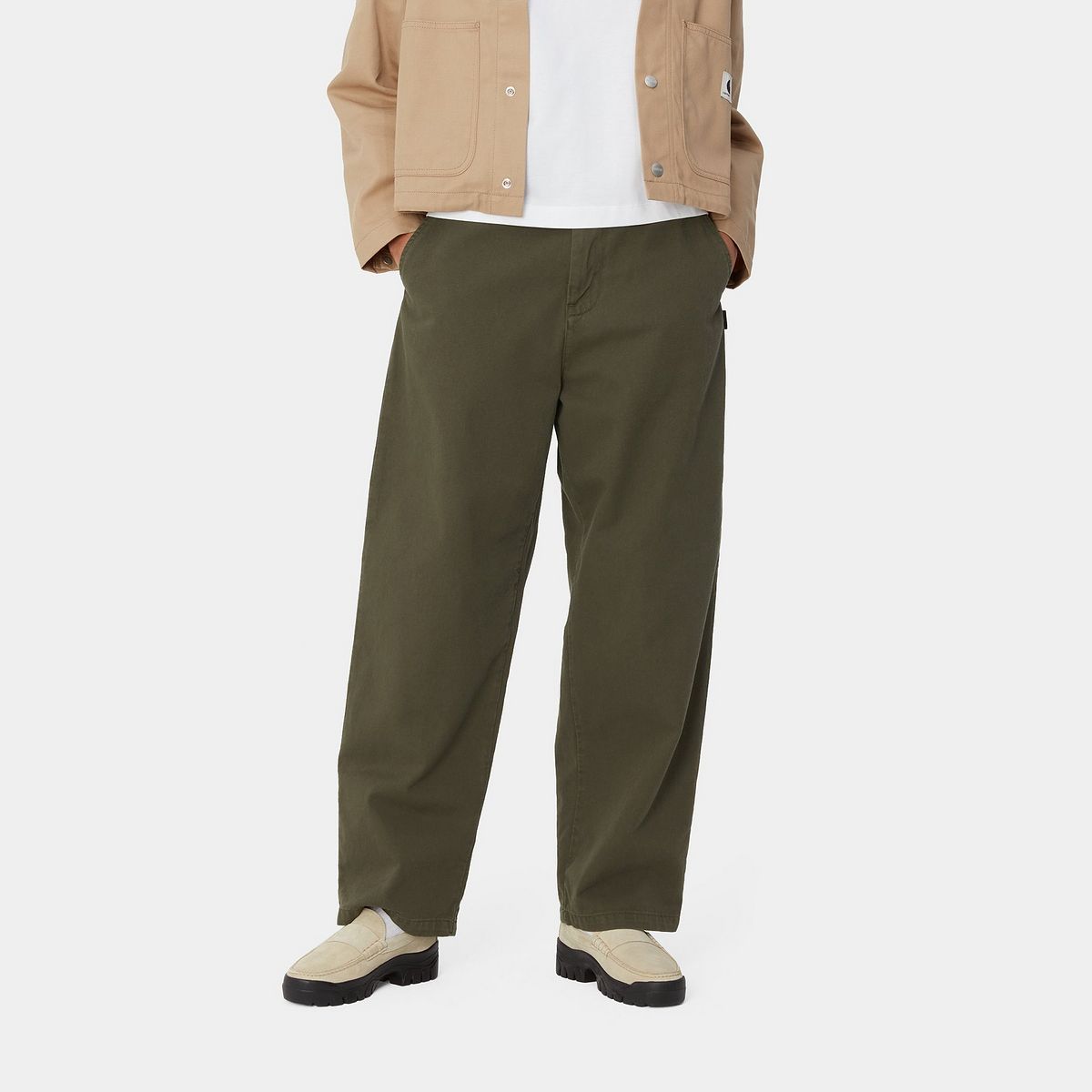 Nohavice Carhartt WIP Brady Garment Dyed Softener Pants Zelené | I033770_8, 0
