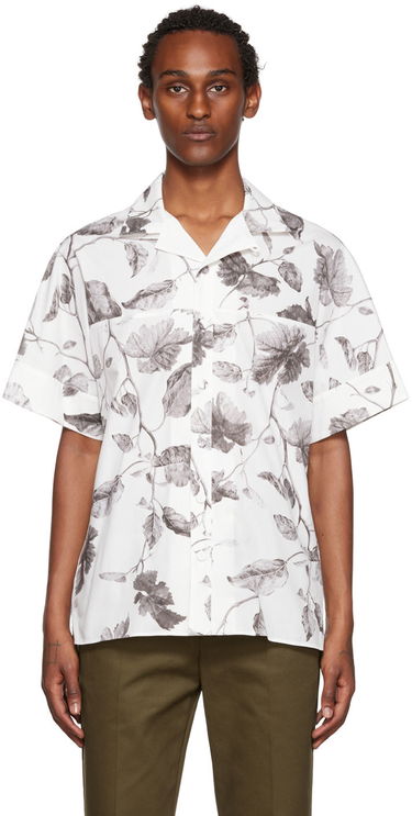 Košeľa Erdem Erdem Philip Leaf-Print Shirt Biela | MF22_503MLLWP PHILIP, 0