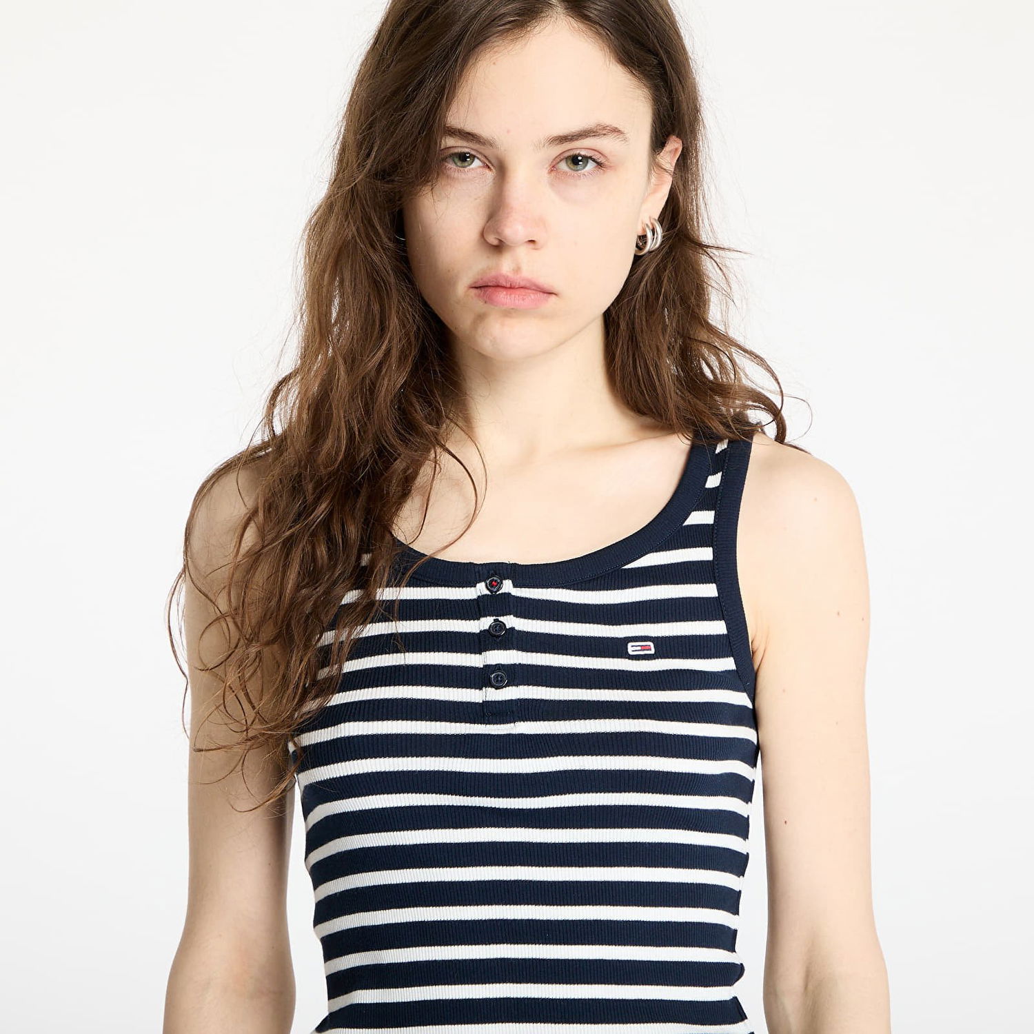 Tielko Tommy Hilfiger Tommy Jeans Slim Fit Buttoned Tank Top Navy | DW0DW19492 0A6, 1