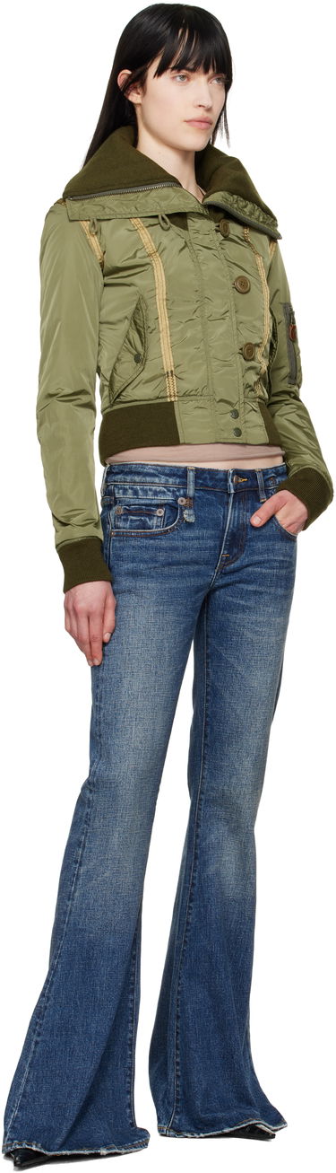 Bomber bunda R13 R13 High Neck N2B Shrunken Bomber Jacket Zelené | R13WR348-R448B, 3