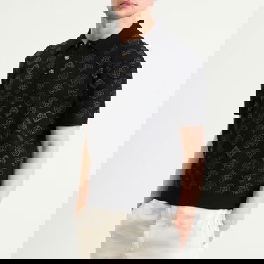 Polo tričko Casablanca Casablanca City Jacquard Polo Čierna | M-AW25-KW-1126-01, 2