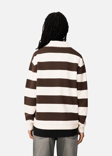 Sveter AXEL ARIGATO Rey Striped Long-Sleeve Polo Sweater Rôznofarebný | A3947003, 5