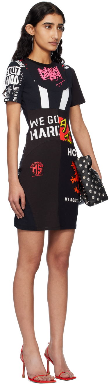 Šaty Marine Serre Marine Serre Upcycled Graphic T-Shirt Minidress Čierna | WDR230A UJER0003, 1