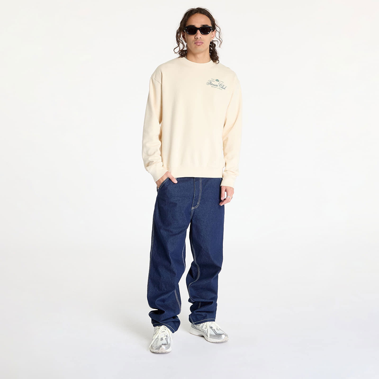 Fitness World Crewneck UNISEX Cream/ Alpine XS