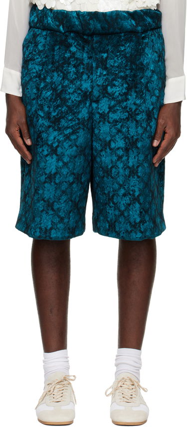 Šortky Dries Van Noten Dries Van Noten Jacquard Shorts Tyrkysová | 252-020953-2133, 0