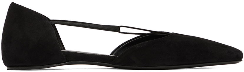 Tenisky a topánky TOTEME Totême Suede T-Strap Ballerina Flats Čierna | 234-WLGSE082-LE0012