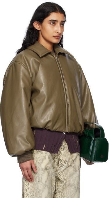 Bomber bunda Acne Studios Coated Faux-Leather Bomber Jacket Hnedá | A90570-, 1