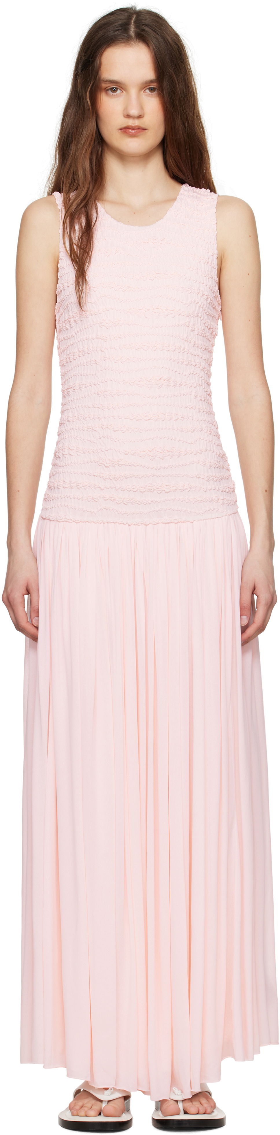 Šaty Jil Sander Jil Sander Shirred Maxi Dress Ružová | J02CT0475_J20266, 0