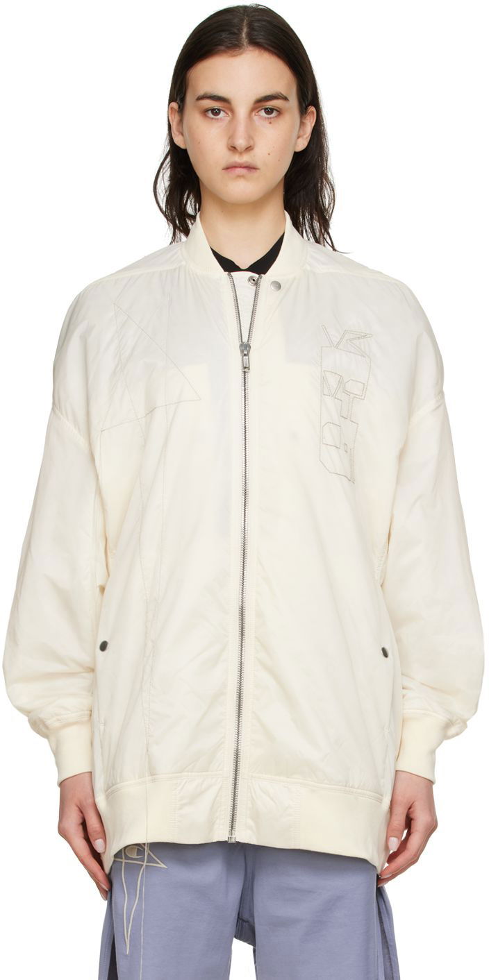 Bomber bunda Rick Owens Nylon Bomber Jacket Biela | DS01B7927 NDT1, 0
