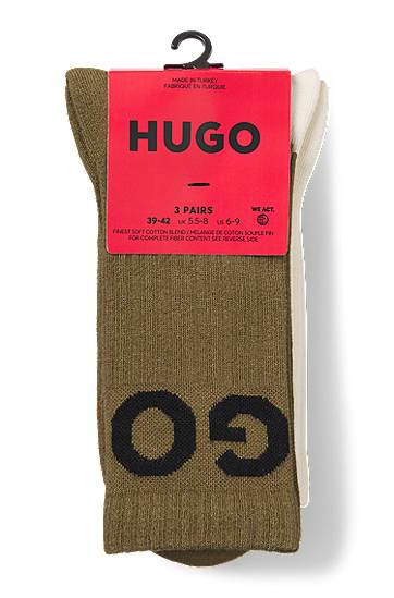 Ponožky BOSS Three-Pack Short Socks with Contrast Logos Rôznofarebný | 50531517, 1