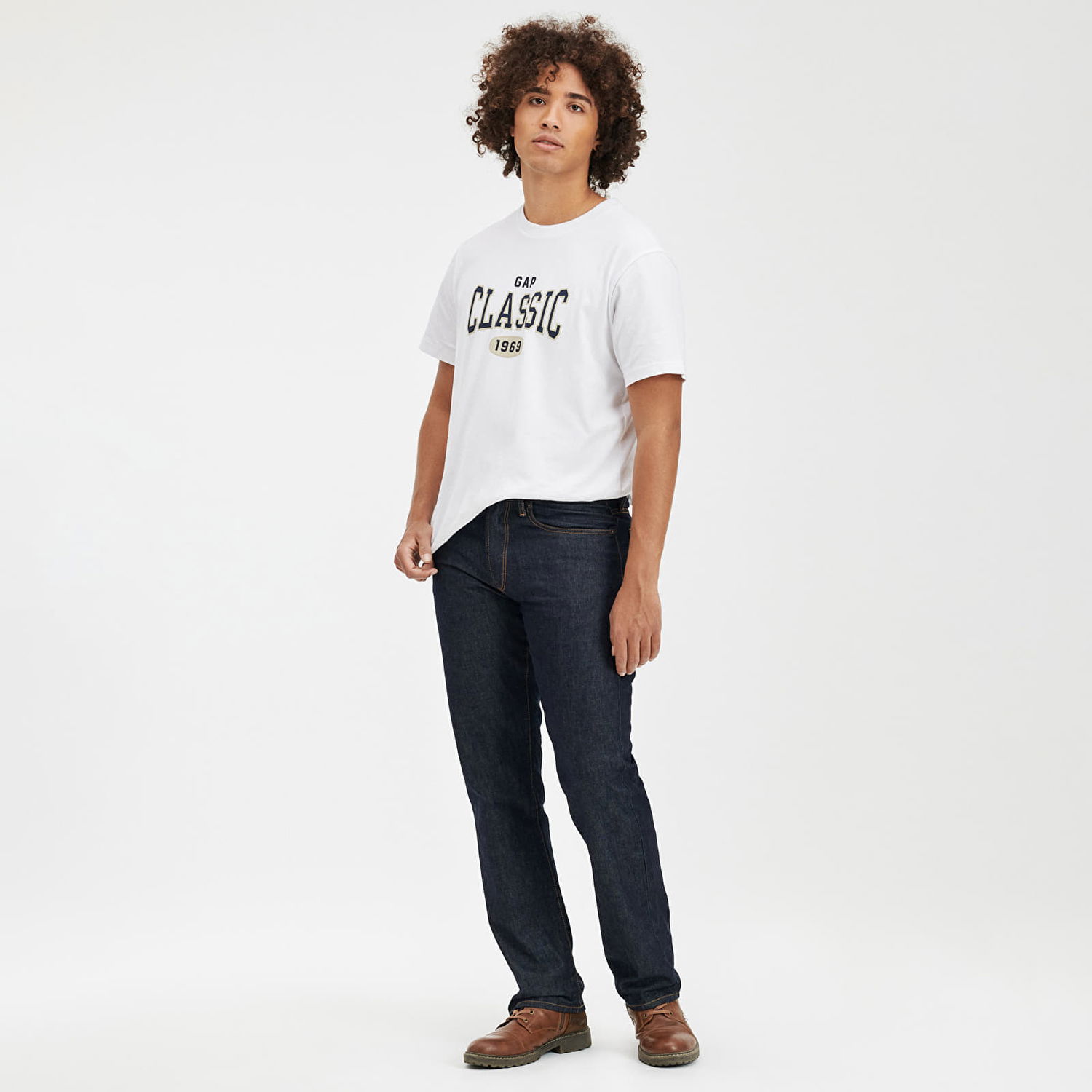 Džínsy GAP Denim Pants Straight Rinsed Čierna | 517221-00, 0