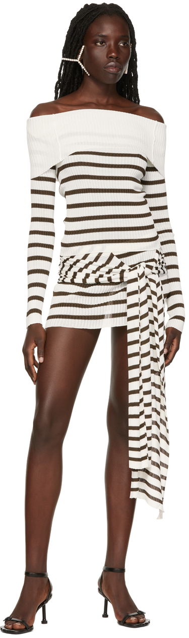Sukňa Jean Paul Gaultier Jean Paul Gaultier 'The Sailor' Striped Knit Miniskirt Hnedá | 22/06-F-JU018-M026, 3