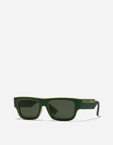 Slnečné okuliare Dolce & Gabbana Dg Logo Rectangular Frame Sunglasses Zelené | VG601FVN7719V000, 1