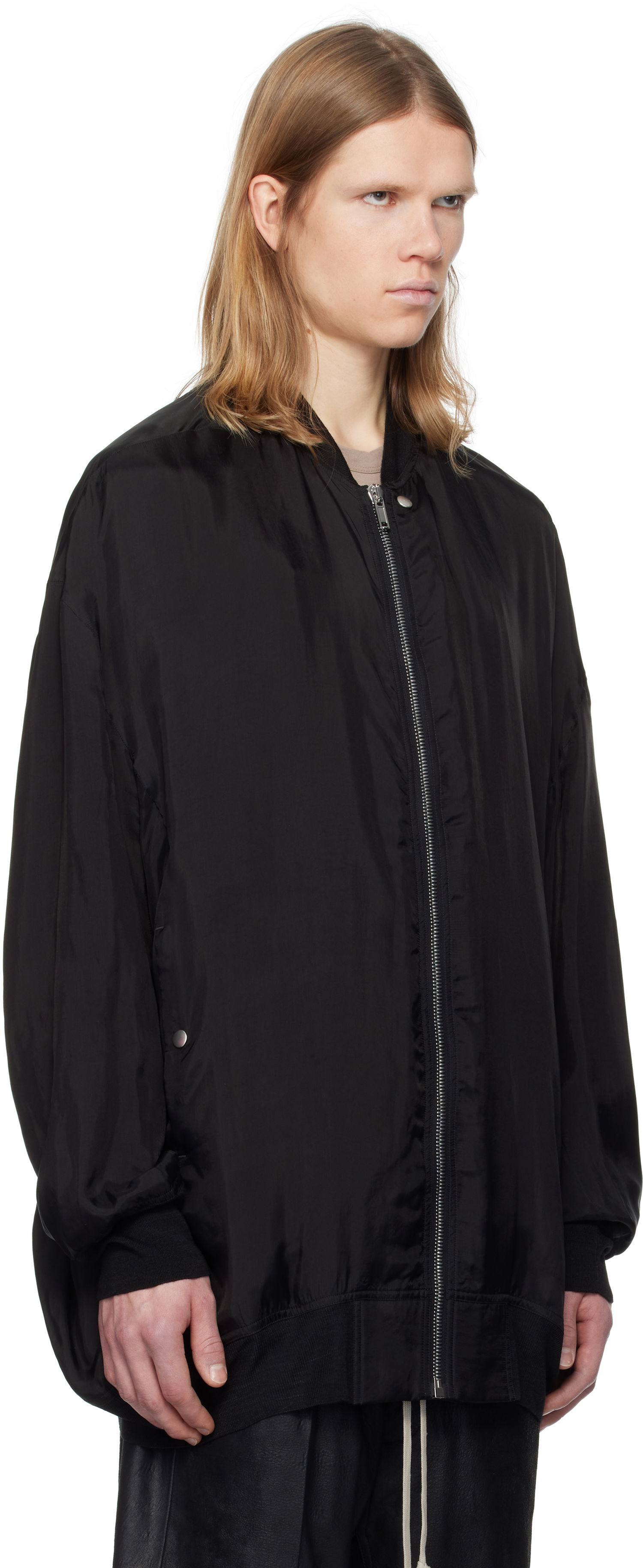 Bomber bunda Rick Owens Rick Owens Hollywood Peter Flight Bomber Jacket Čierna | RU01E5793 J, 1