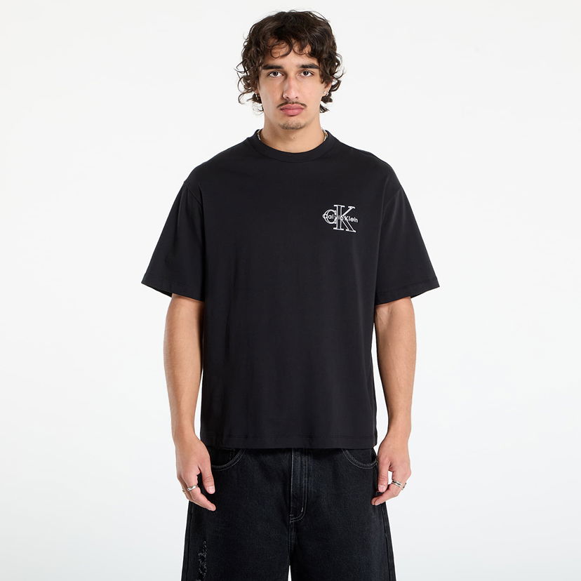 Tričko CALVIN KLEIN Calvin Klein Jeans Men's 30S Micro Monolog Graphic T-Shirt Čierna | LV04RC856G UB1