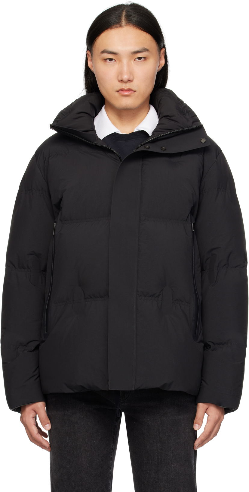 Prešívaná bunda ZEGNA Hooded Down Jacket Čierna | UETF7A8-ECT574