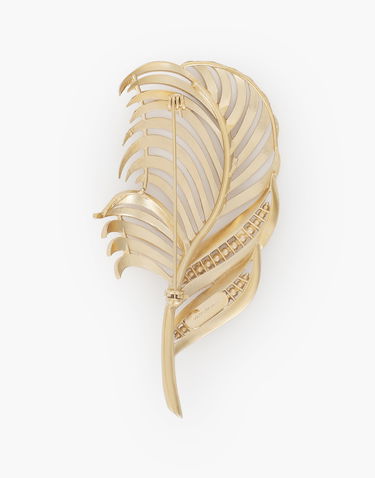 Spona Dolce & Gabbana Dolce & Gabbana Rhinestone-Detailed Feather Brooch Metalická | WPQ7S4W1111ZOO00, 3