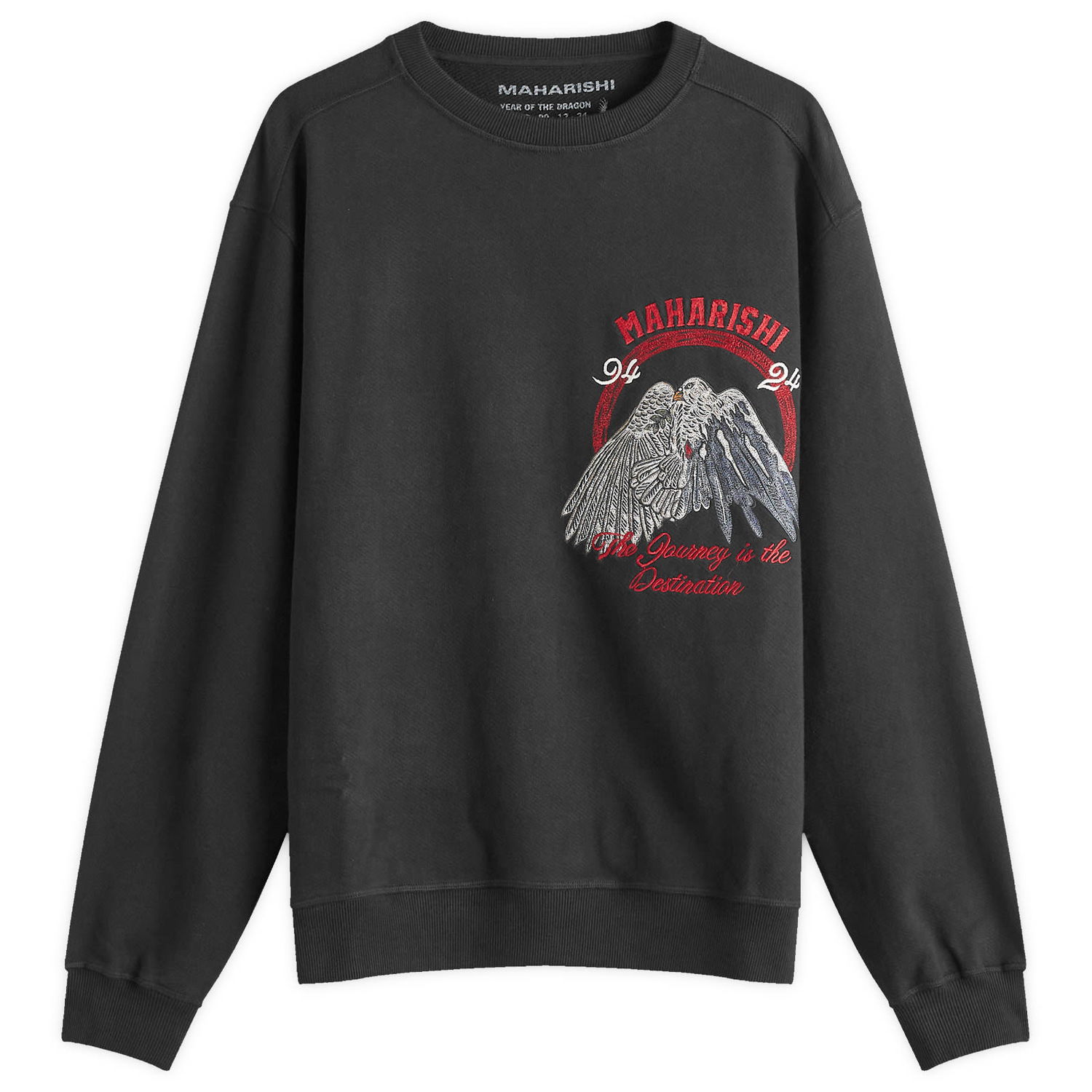 Mikina Maharishi Peace Mount Crew Sweatshirt Čierna | 5317-BLK, 0