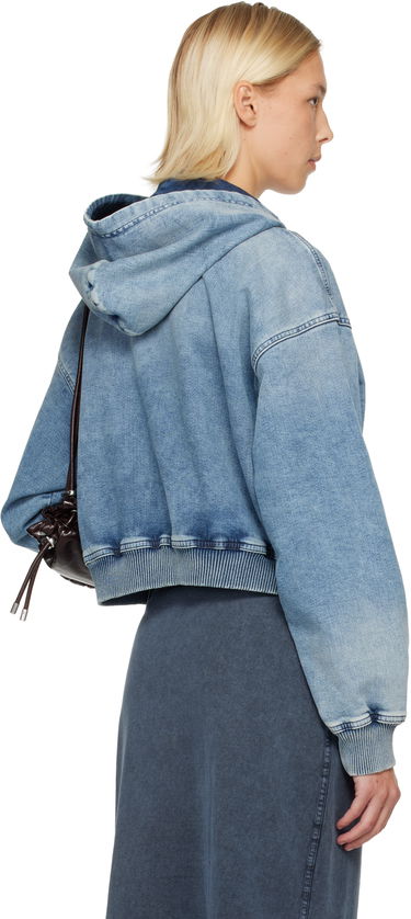 Mikina Diesel De-Giri-Crop Jogg Hoodie Modrá | A18241 09M32, 2