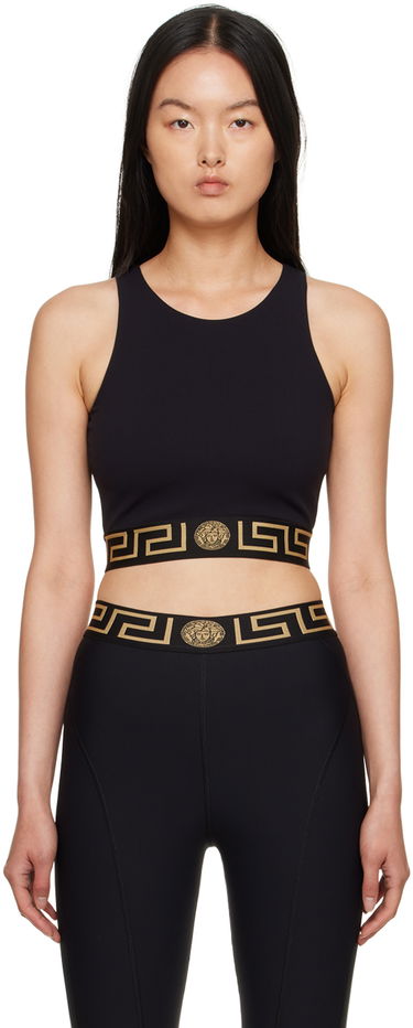 Tielko Versace Designer Greca Sports Bra Čierna | 1010783_1A07909, 0