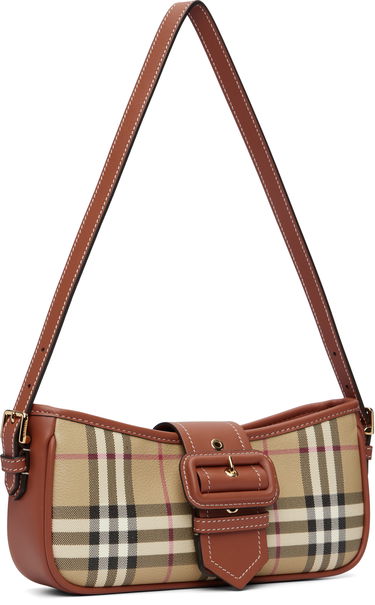 Taška cez rameno Burberry Vintage Check Canvas Sling Bag with Buckle Detail Béžová | 8109796, 1
