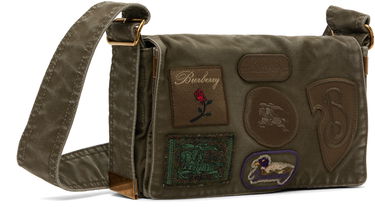 Taška cez rameno Burberry Burberry Patchwork Messenger Bag Zelené | 8101829, 1
