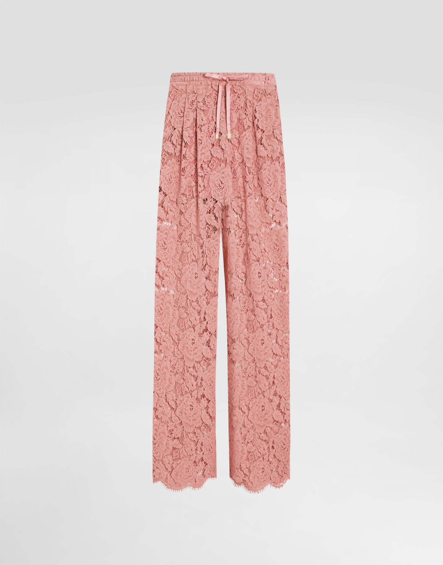 Nohavice Dolce & Gabbana Dolce & Gabbana Flared Floral Lace Pants Ružová | FTC9UTHLM7LF0473, 0