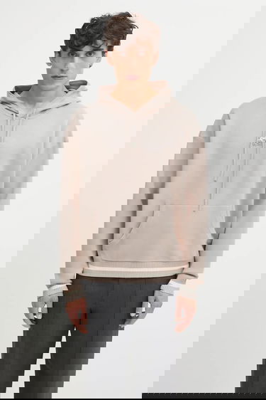 Mikina Filling Pieces Knit Hoodie with Applique Béžová | 422532500265, 0