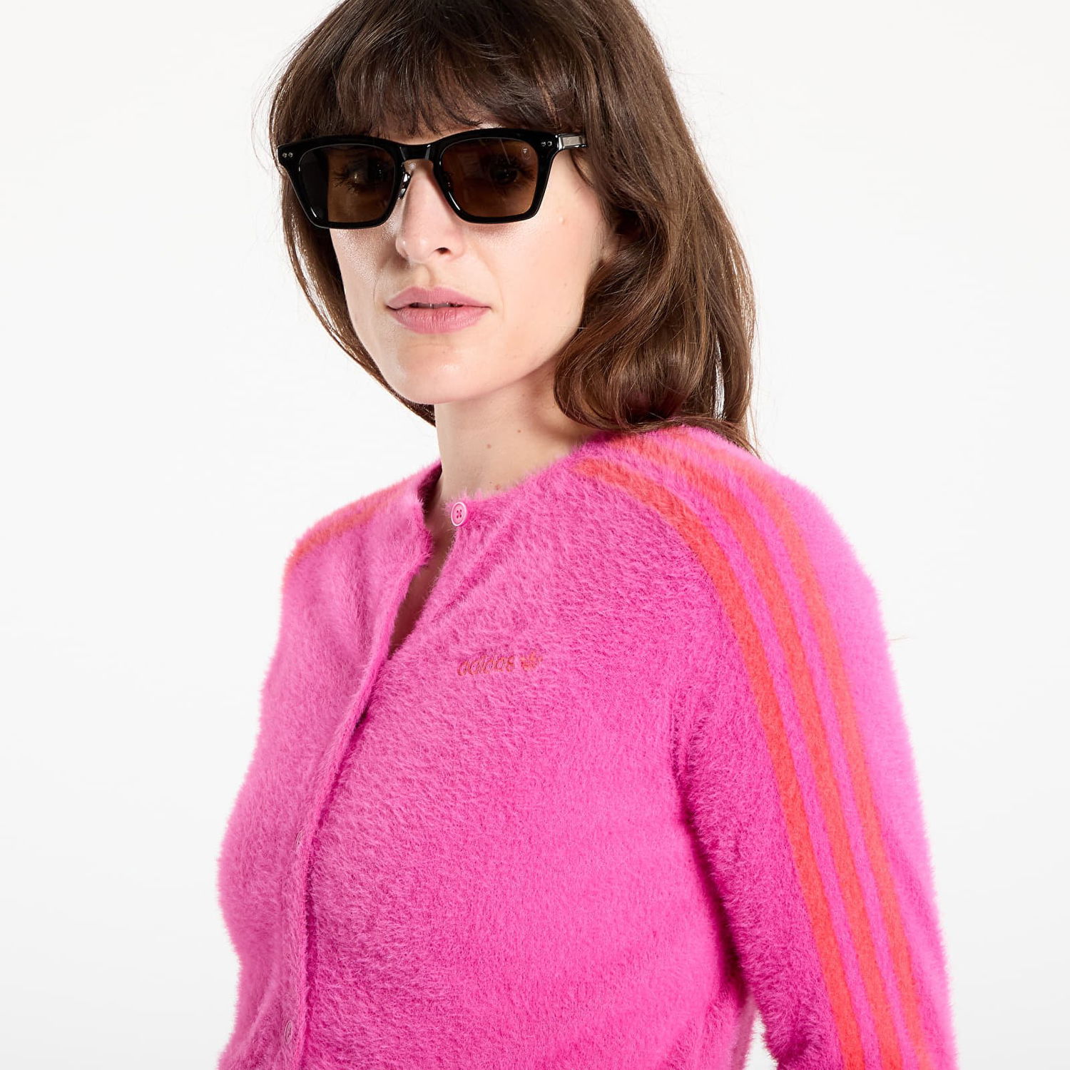 Sveter adidas Performance Fuzzy Knit Cardigan Ružová | JW3645, 1
