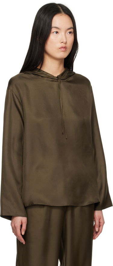 Mikina Loulou de Saison Loulou de Saison Nuka Silk Hoodie Zelené | NUKA, 1