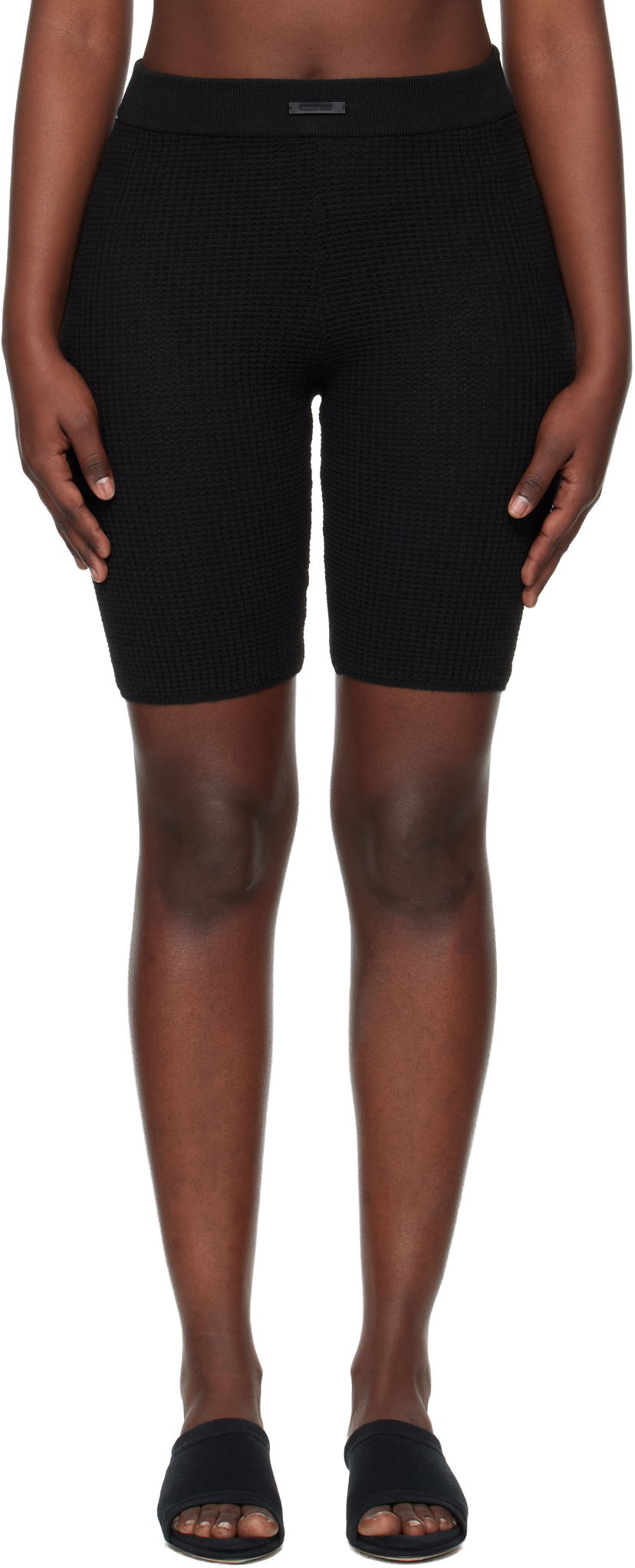 Šortky Fear of God Fear of God ESSENTIALS Holiday Waffle Biker Shorts Čierna | 192HO257261FW