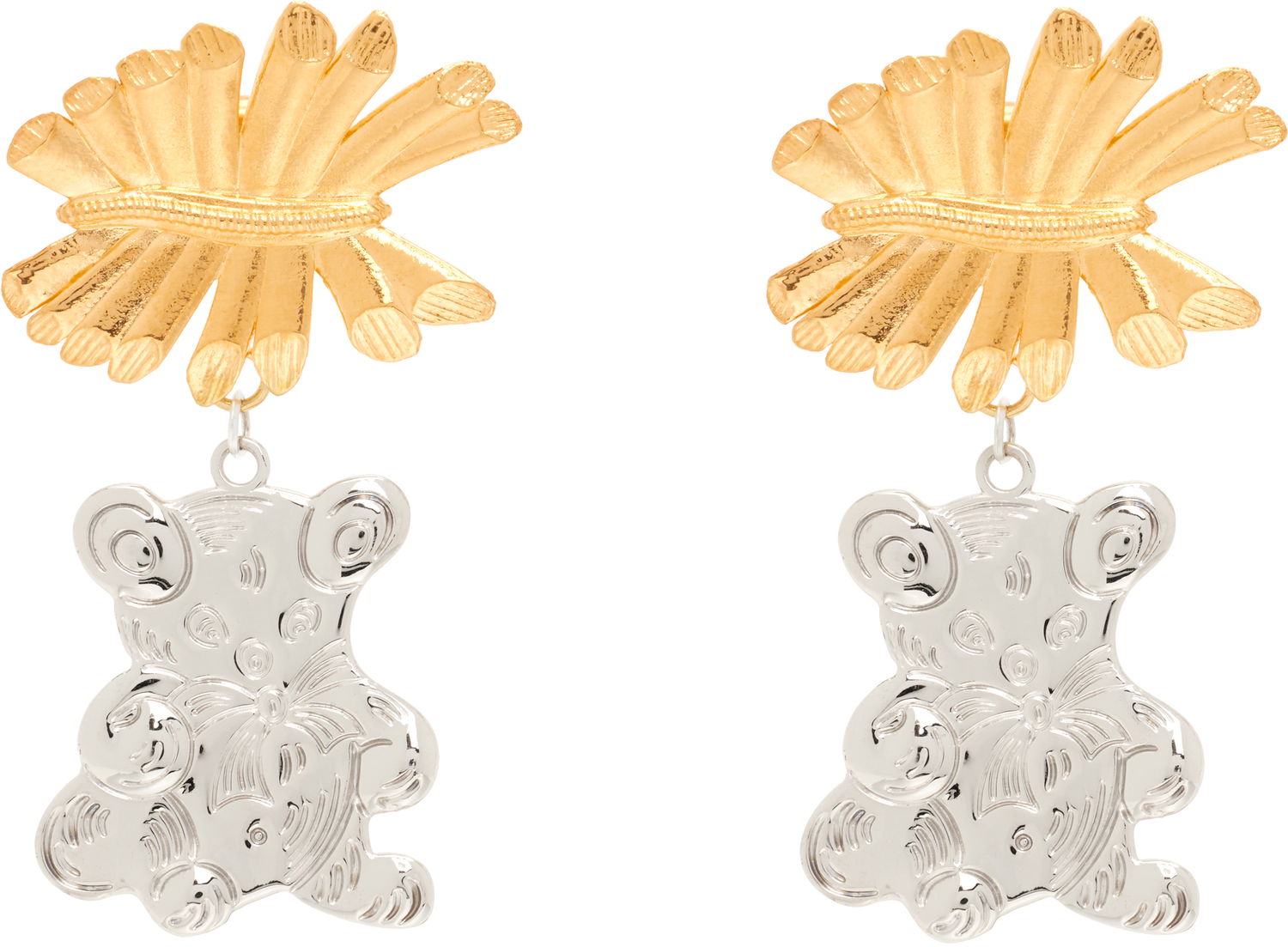 Náušnice Chopova Lowena Chopova Lowena Barbed Bunny Teddy Bear Drop Earrings Metalická | 6630, 0