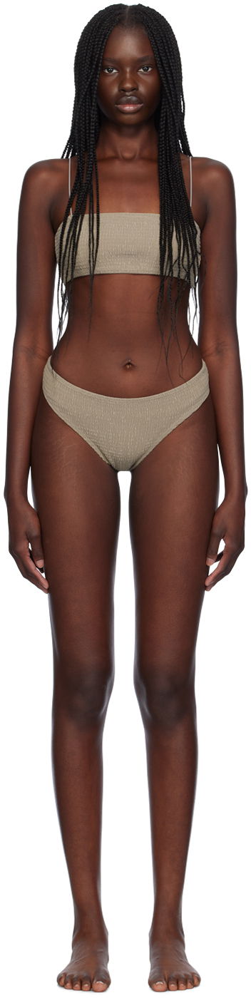 Plavky TOTEME Smocked Mid-Rise Bikini Zelené | 241-WSW1079-FB0130/WRW3263FB0130, 0