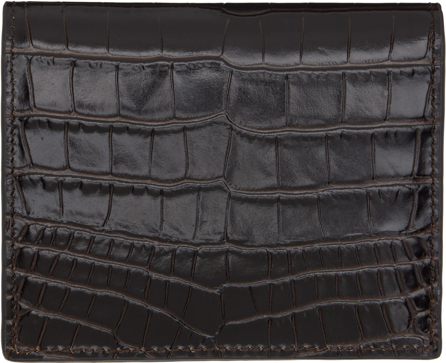 Peňaženka TOTEME TOTEME T-Lock Croco-Embossed Card Holder Hnedá | 251-WAM0042-LE0076, 1