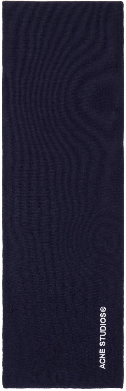 Šál Acne Studios Acne Studios Vintage Scarf Navy | CA0333-, 0
