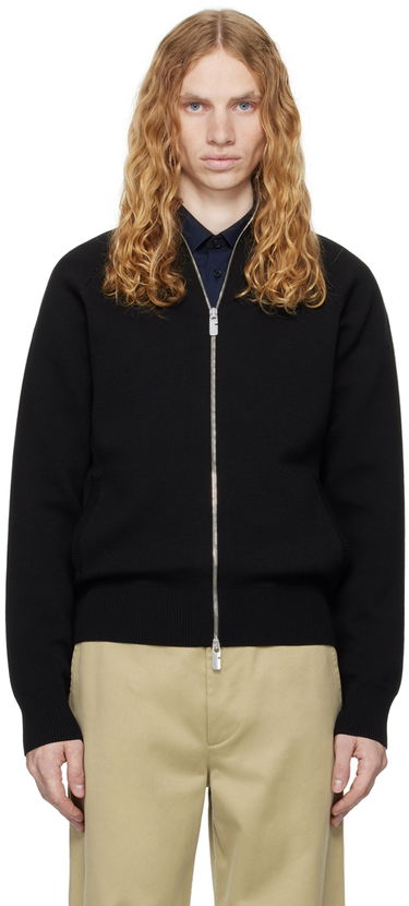 Sveter Burberry Burberry Wool Blend Track Jacket Čierna | 8098865, 0