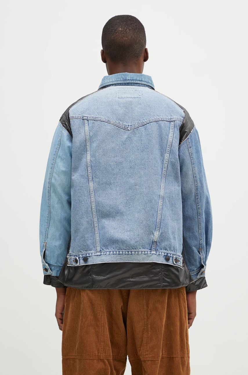 Denim Jacket with Nylon Panels