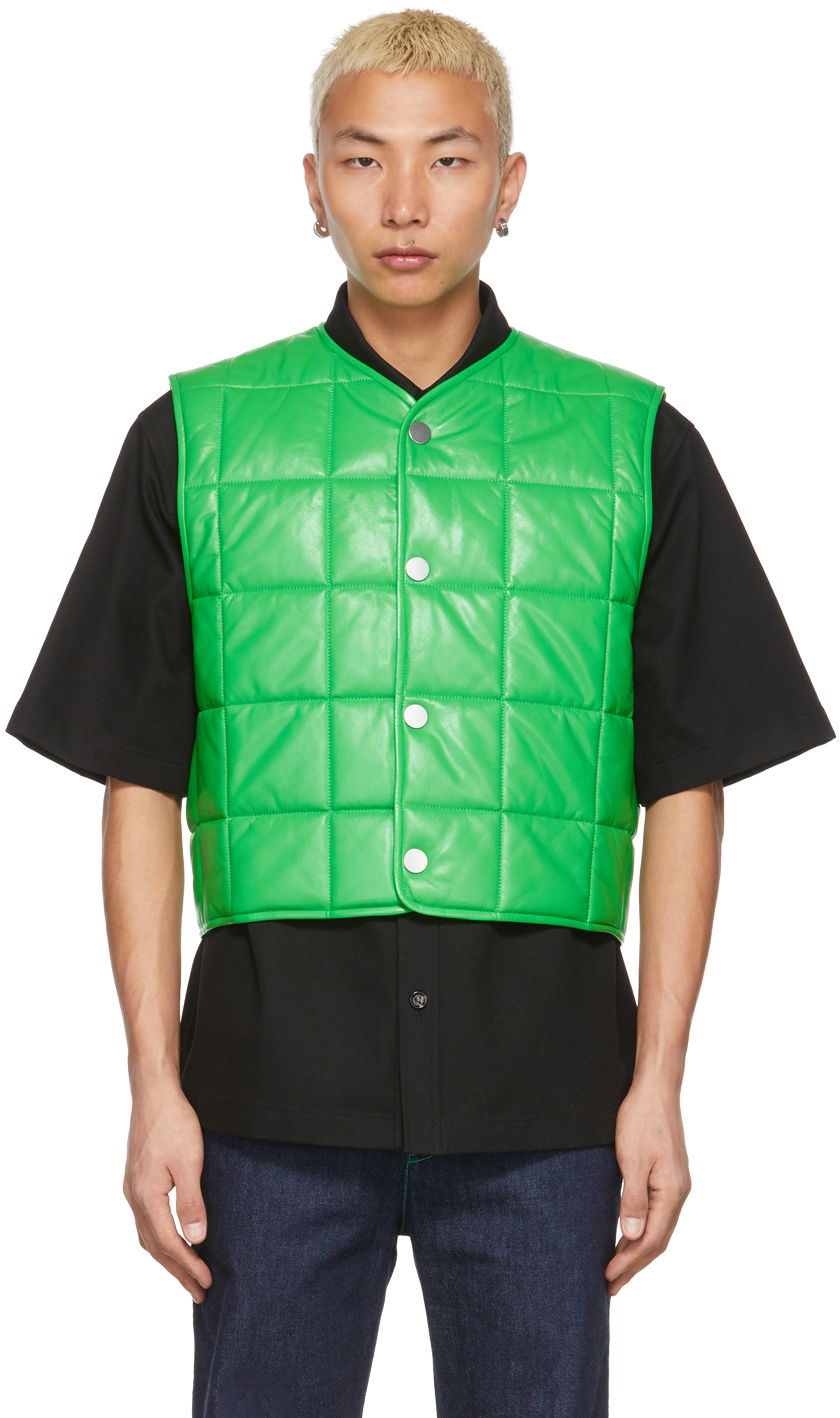 Vesta Bottega Veneta Padded Gilet Vest Zelené | 686402 VKLC0, 0