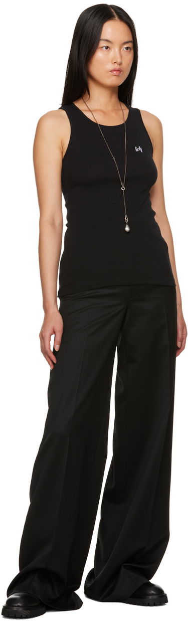 Tielko Ann Demeulemeester Ann Demeulemeester Fonsin Tank Top Čierna | 2302-W-JTO01-23-FA045-099, 3